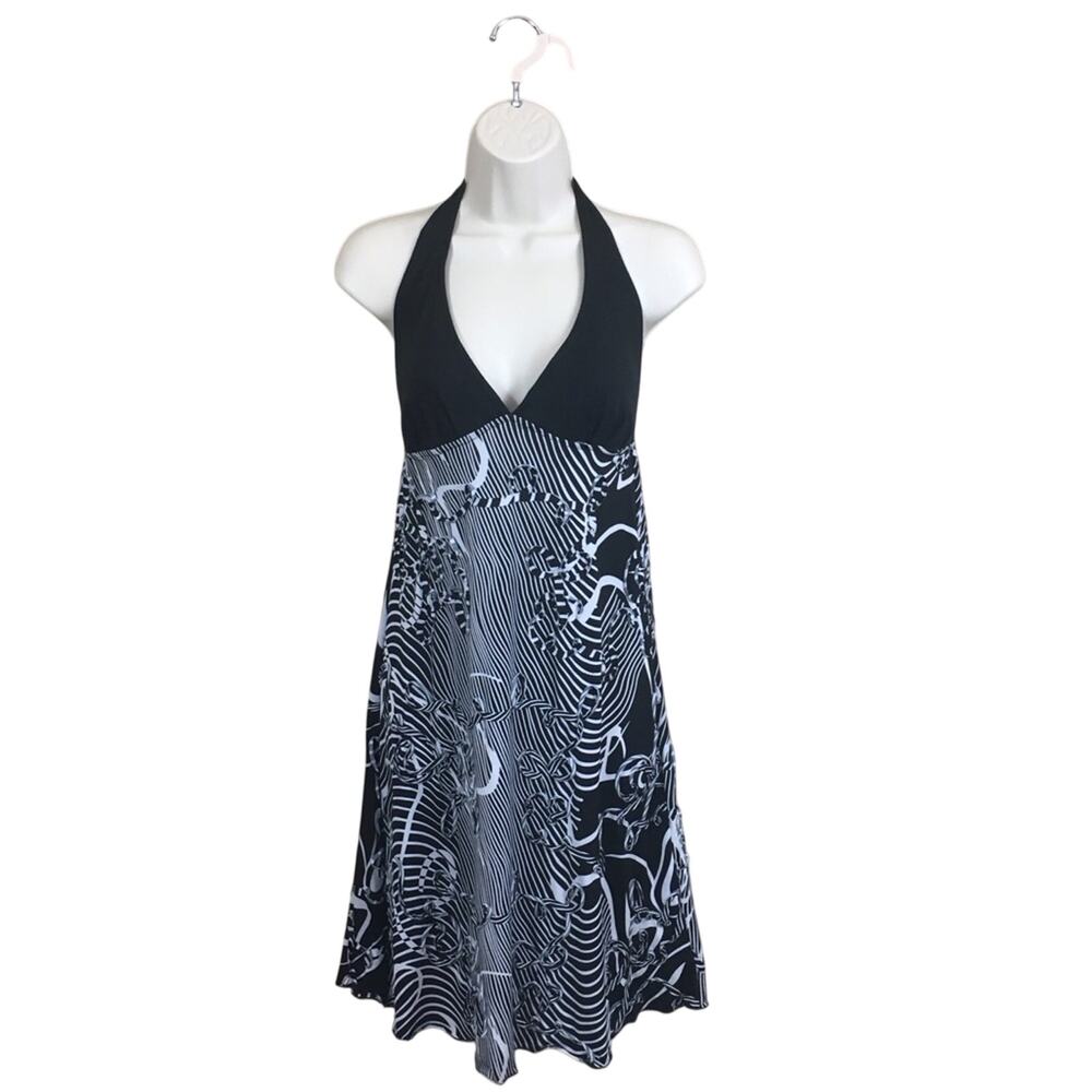 Water Water Everywear Black White Halter Dress Beach Ready Bikini Top Style - Picture 9 of 16